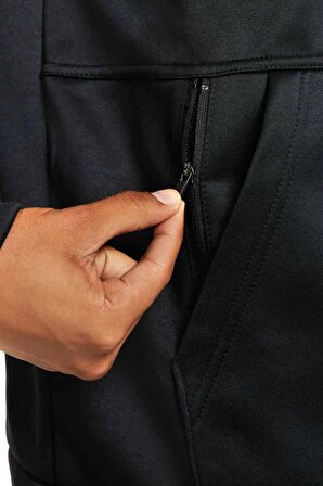 Nike Therma Fit Pullover Hoodie Big Swoosh Kapüşonlu Termal Siyah Erkek Sweatshirt