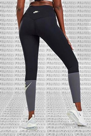 Nike One Training High Rise Leggings Yüksek Belli Toparlayıcı 2Cepli Siyah Tayt
