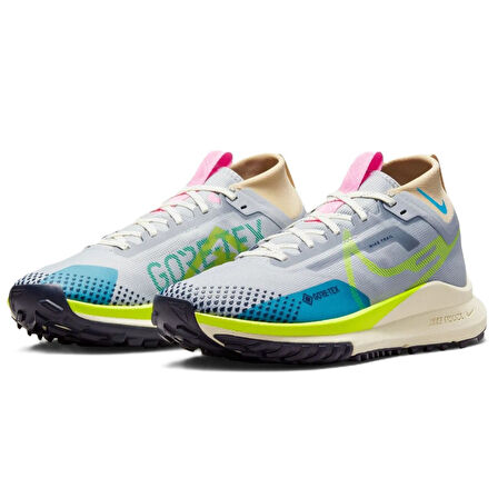 Nike React Pegasus Trail 4 GoreTex Su Geçirmez Reflektörlü Yürüyüş Koşu Ayakkabısı Gri