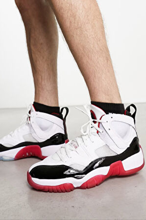 Nike Jordan Jumpman Two Trey Basketball Shoes White Bilekli Basketbol Ayakkabısı Beyaz Kırmızı