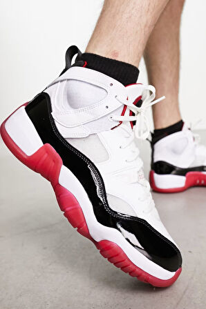 Nike Jordan Jumpman Two Trey Basketball Shoes White Bilekli Basketbol Ayakkabısı Beyaz Kırmızı