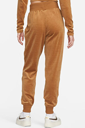 Nike Sportswear Velour High Rise Jogger A1 Kadın Kadife Eşofman Altı Kahve