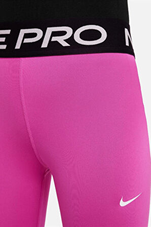 Nike Pro Dri Fit 3/4 Lenght Leggings Pink Kız Çocuk Capri Tayt Pembe