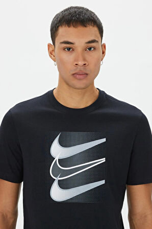 Nike Sportswear 12Mo Swoosh Erkek Tişört Siyah