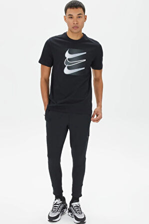 Nike Sportswear 12Mo Swoosh Erkek Tişört Siyah
