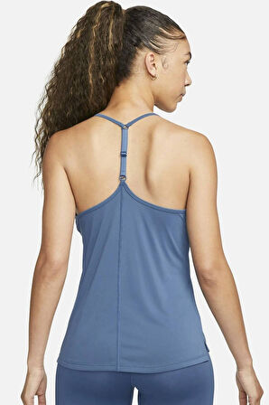 Nike Dri-Fit Training One Elastika Women's Tank Top Kadın Spor Atlet Mavi