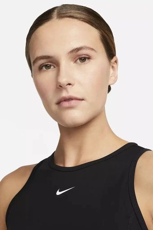 Nike Pro Dri Fit Cropped Training Womens Tank Top Kadın Antreman Atleti Siyah