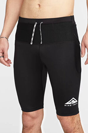 Nike Dri Fit Lava Loops Men's 1/2 Length Trail Running Tights Short Erkek 7 Cepli Koşu Şortu Siyah
