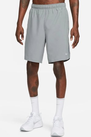 Nike Challenger Mens Running Shorts 9 İnç Reflektörlü Erkek Koşu Antreman Şortu Gri
