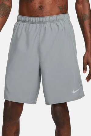 Nike Challenger Mens Running Shorts 9 İnç Reflektörlü Erkek Koşu Antreman Şortu Gri