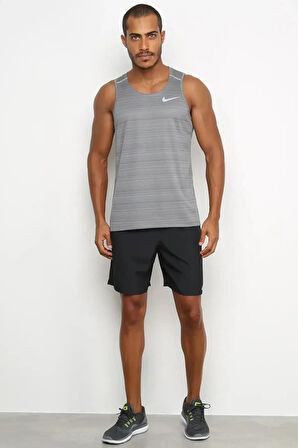 Nike Miler Dri Fit Running Tank Top Grey Erkek Koşu Atleti Gri