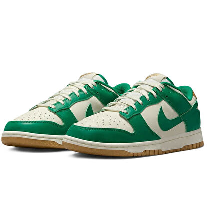 Nike Dunk Low(Malachite Metallic Gold)  Leather Unisex Sneaker Hakiki Deri Unisex Günlük Spor Ayakkabı Beyaz Yeşil