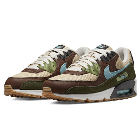 Nike Air Max 90  Leather Sneaker Green Hakiki Deri Unisex Günlük Spor Ayakkabı Yeşil