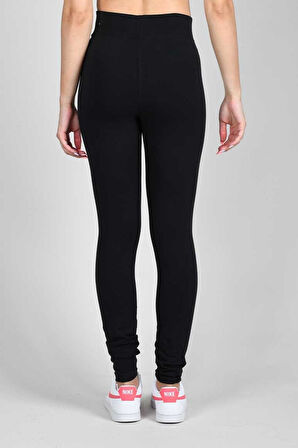 Nike Varsity Women's Leggings High Rise Yüksek Belli Pamuklu Kadın Tayt Siyah