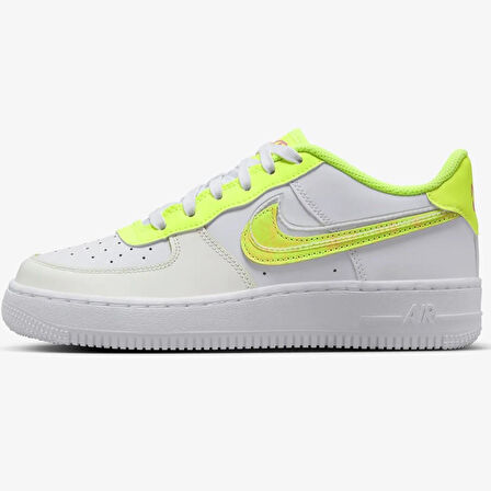 Nike Air Force 1 LV8 Snekaers White Volt Unisex Hakiki Deri Günlük Spor Ayakkabı Beyaz Volt
