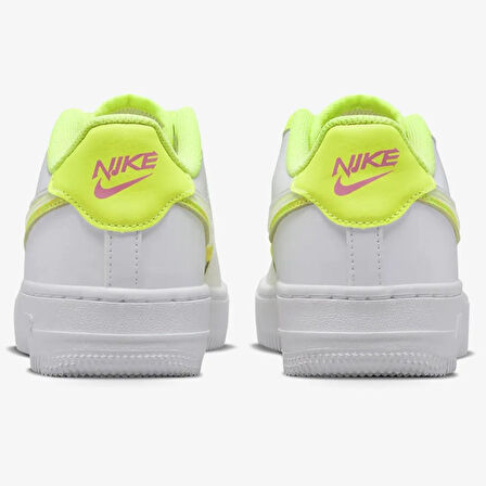 Nike Air Force 1 LV8 Snekaers White Volt Unisex Hakiki Deri Günlük Spor Ayakkabı Beyaz Volt