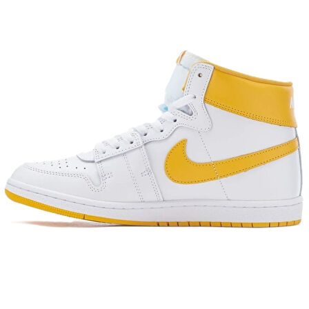 Nike Air Jordan Air Ship'University Gold'Leather Unisex Sneaker Hakiki Deri Unisex Günlük Spor Ayakkabı Beyaz