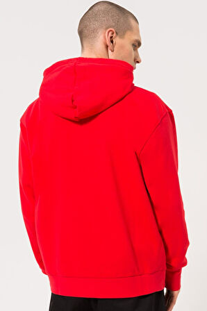Nike NBA Chicago Bulls Fleece Pullover Essential Erkek Kapüşonlu Bol Kesim Sweatshirt Kırmızı