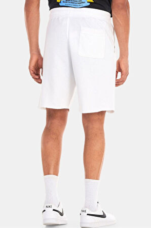 Nike Sportswear Alumni Cotton Swoosh Shorts White Baskılı Erkek Şort Beyaz