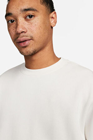 Nike Sportswear Club Fleece Franch Terry Sweatshirt Şardonlu Erkek Sweatshirt Krem