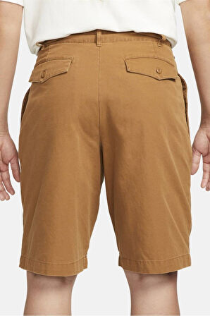 Nike Sportswear Life Pleated Chino Kanvas Erkek Şort Kahverengi