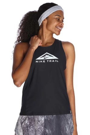 Nike Dri Fit Trail Womens Tank Kadın Koşu Antreman Atleti Siyah