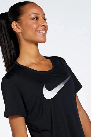 Nike Dri Fit Tee Training Running Tee Sırt Hava Panelli Koşu Spor Antrenman Tişörtü Siyah