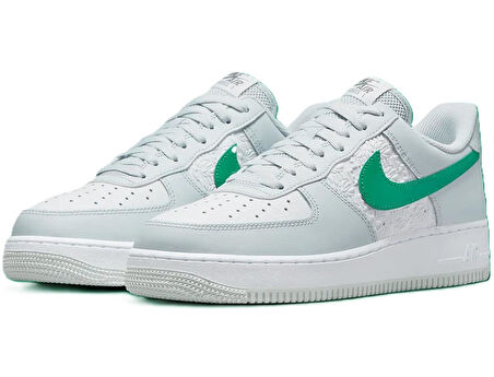 Nike Air Force 1 '07 Unisex Leather Hakiki Deri Sneaker Erkek Ayakkabı Beyaz Yeşil Swoosh