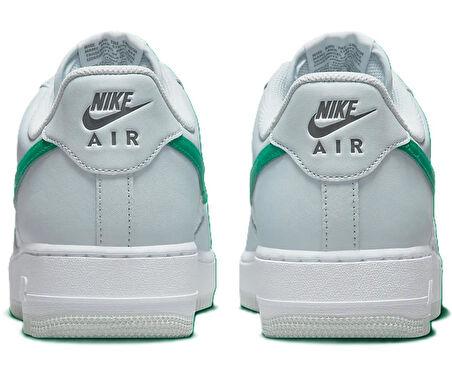 Nike Air Force 1 '07 Unisex Leather Hakiki Deri Sneaker Erkek Ayakkabı Beyaz Yeşil Swoosh