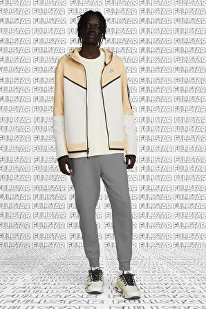 Nike Sportswear Tech Fleece Full Zip Hoodie Fermuarlı Kapüşonlu Sweatshirt Bej