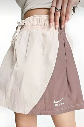 Nike Air Woven Mini Skirt in Brown Kadın Dokuma Spor Etek Kahve Bej