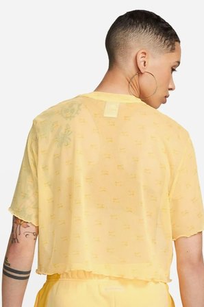 Nike Air Short-Sleeve Crew Womens Yellow Tshirt Kısa Kollu Günlük Kadın Tişört Sarı