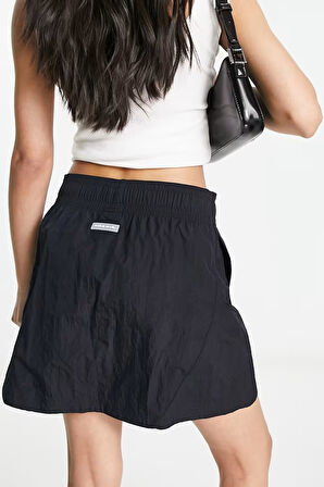 Nike Air Woven Mini Skirt in Black Kadın Dokuma Spor Etek Siyah