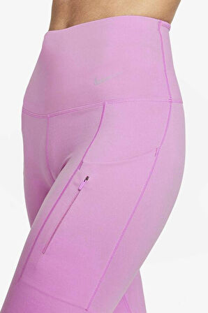 Nike Trainng Go Dri Fit İnfinaLock 7/8 Leggings 6 Cepli Toparlayıcı Reflektörlü Antrenman Taytı Fuşya