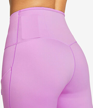 Nike Trainng Go Dri Fit İnfinaLock 7/8 Leggings 6 Cepli Toparlayıcı Reflektörlü Antrenman Taytı Fuşya