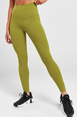 Nike Dri Fit Zenvy Gentle Support High Waisted 7/8 Leggings Kadın Yüksek Bel İç Cepli Spor Tayt Yosun Yeşili
