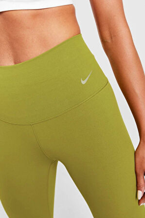 Nike Dri Fit Zenvy Gentle Support High Waisted 7/8 Leggings Kadın Yüksek Bel İç Cepli Spor Tayt Yosun Yeşili