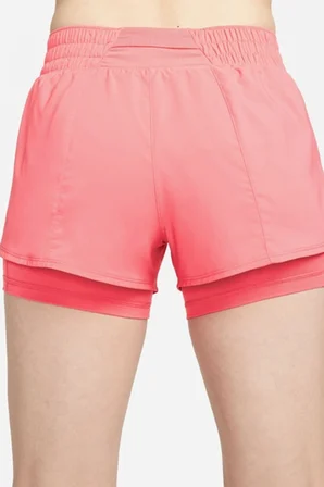 Nike One Training Dri Fit High Rise 3 inch 2 in 1 Short Kadın Yüksek Bel Bol Kesim 3 Cepli Taytlı Şort Pembe DX6012-894