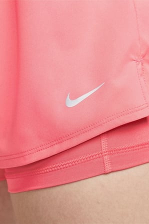 Nike One Training Dri Fit High Rise 3 inch 2 in 1 Short Kadın Yüksek Bel Bol Kesim 3 Cepli Taytlı Şort Pembe DX6012-894