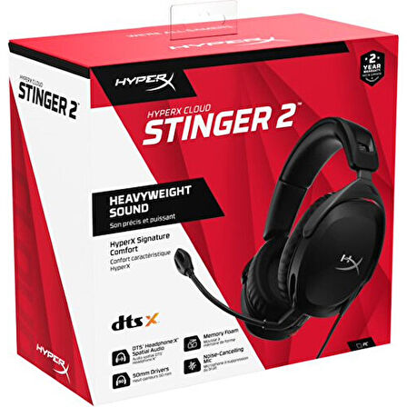 HyperX Cloud Stinger 2 Core Kablolu Mikrofonlu Kulak Üstü Oyuncu Kulaklığı