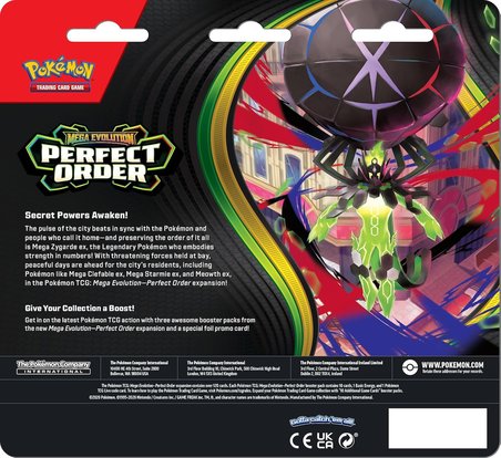 Pokemon Orjinal Lisanslı TCG Mega Evolution Perfect Order 3 Paket Blister Chikorita Promo 31 Kart