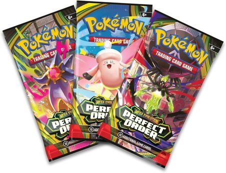 Pokemon Orjinal Lisanslı TCG Mega Evolution Perfect Order 3 Paket Blister Chikorita Promo 31 Kart