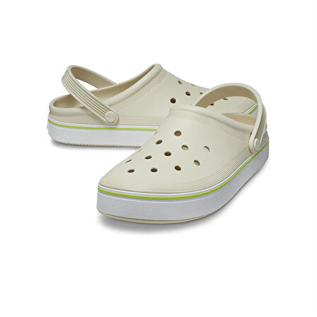 Crocs Off Court Clog Unisex Sandalet 208371-2Y2 Krem