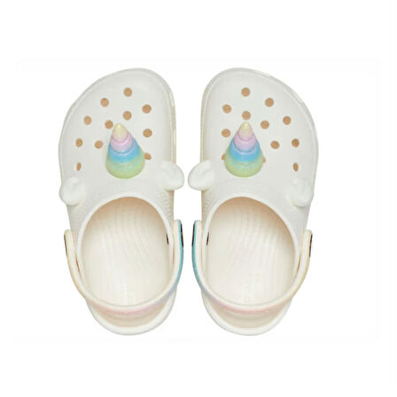 Crocs Classic IAM Rainbow UnicornCgT Çocuk Sandalet 209701-0WV Krem
