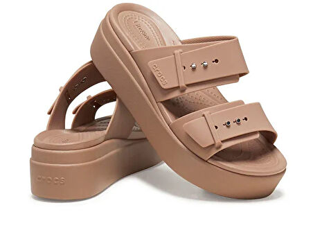 Crocs Brooklyn Buckle Lowwdg Kadın Terlik 207431-2Q9 Kahverengi