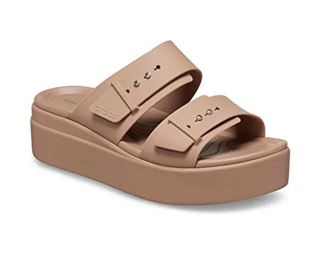 Crocs Brooklyn Buckle Lowwdg Kadın Terlik 207431-2Q9 Kahverengi