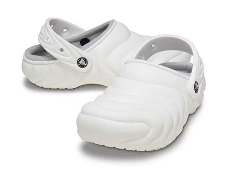 Crocs Classic Lined Overpuff Clog Unisex Terlik 210059-100 Beyaz