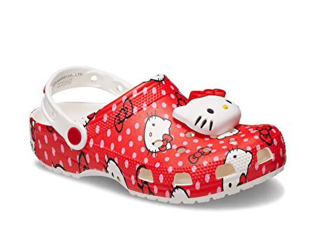 Crocs Hello Kitty Red Classic Clog Kadın Günlük Terlik 210575-90H Kırmızı