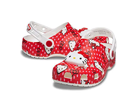 Crocs Hello Kitty Red Classic Clog K Çocuk Terliği 210576-90H Renkli