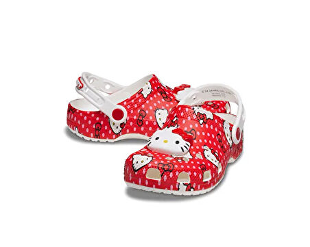 Crocs Hello Kitty Red Classic Clog T Çocuk Terliği 210577-90H Renkli